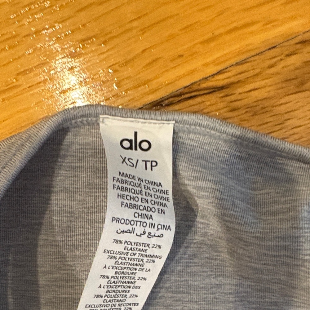 ALO Yoga Heather Gray Bodysuit - Picture 2 of 5